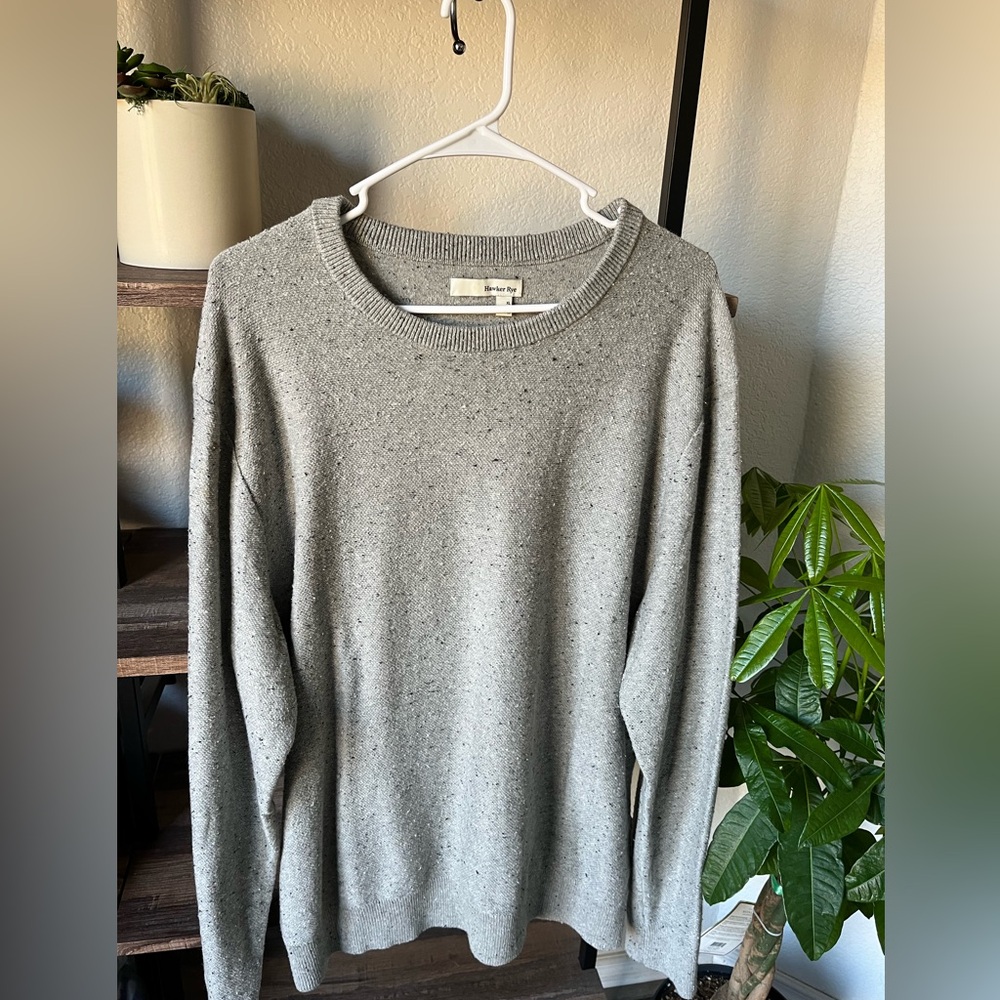 Gray Crewneck Sweater, XL
